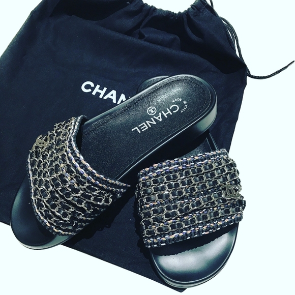 CHANEL Shoes - Chanel Tropiconic chain 1 Slides 37